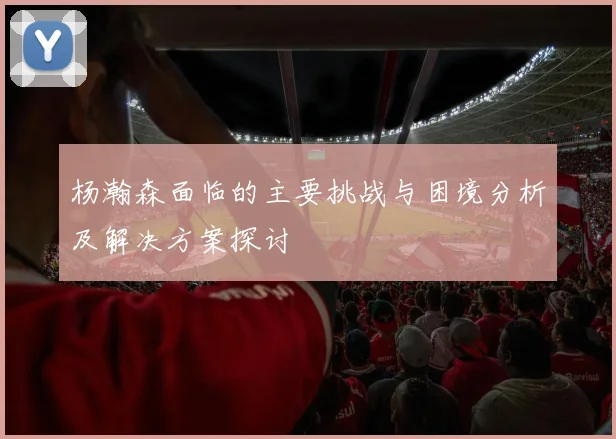 杨瀚森面临的主要挑战与困境分析及解决方案探讨